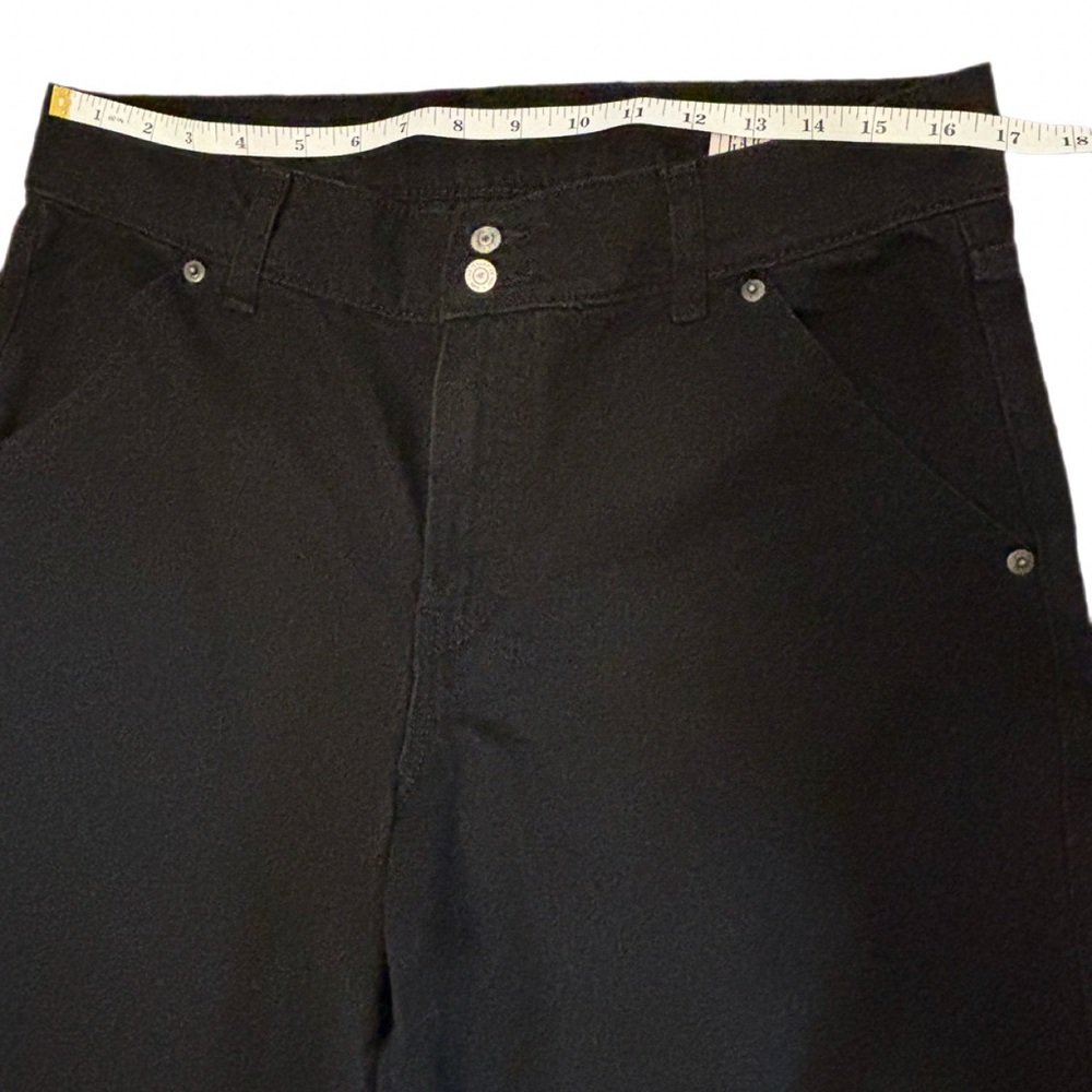 GAP Baggy Mid Rise Wide Leg Pants Black Size 30 (10R) Y2K - Picture 6 of 8